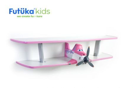 Dětská polička Futuka kids AIR-2 dvoupatrová PINK