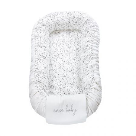 ENIE BABY hnízdečko do postýlky SATINE Drop/White