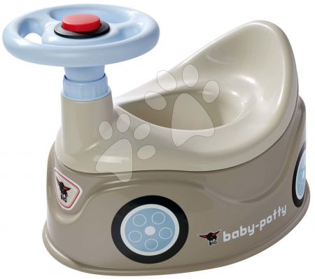 Big Nočník autíčko Baby Loo Grey  s volantem a klaksonem od 18 měsíců