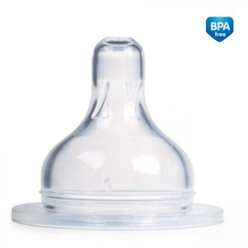 Canpol babies silikonová savička na lahev široká/trojprůtoková