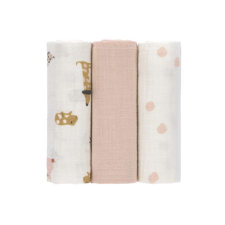 Swaddle Burp blanket 85x85 Little Mateys spicy orange