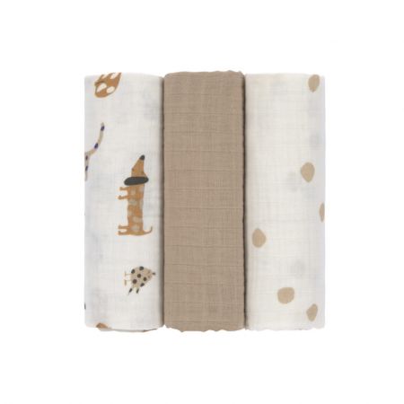 Swaddle Burp blanket 85x85 Little Mateys royal blue