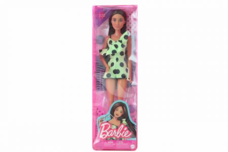 Barbie Modelka - limetkové šaty s puntíky HJR99 DS20031256