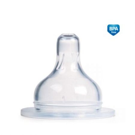 Canpol babies silikonová savička na lahev široká/střední