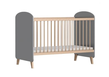 Postýlka Faktum Colette Grey 60x120 cm Lišta proti okusu: s lištou Lišta proti okusu: bez lišty