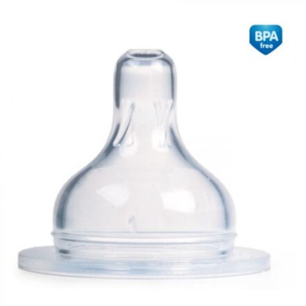 Canpol babies silikonová savička na lahev široká/pomalá