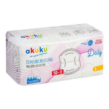 Akuku Prsní vložky Daily 60ks