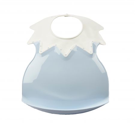 THERMOBABY Plastový bryndák s límcem, Baby Blue Varianta: Baby Blue