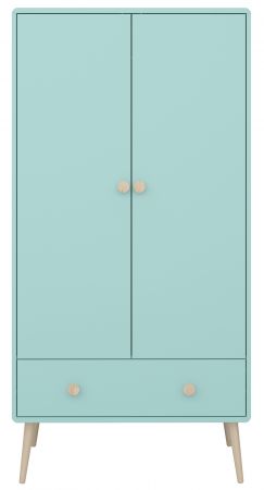 Dětská šatní skříň Greta 100 Cool mint výška 160 cm