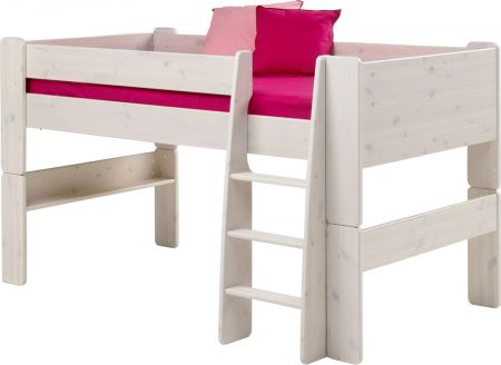 Dřevěná palanda s roštem For Kids 613 výška 113 cm bílá