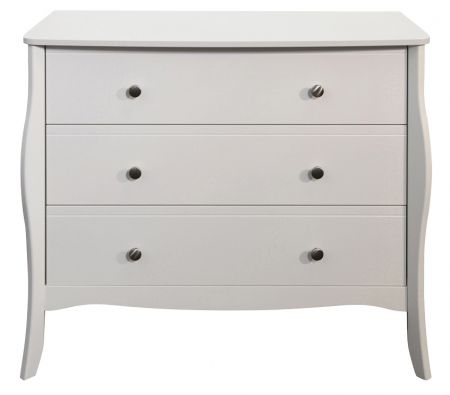 Široká komoda v romantickém stylu Baroque 015 extra white šířka 97 cm