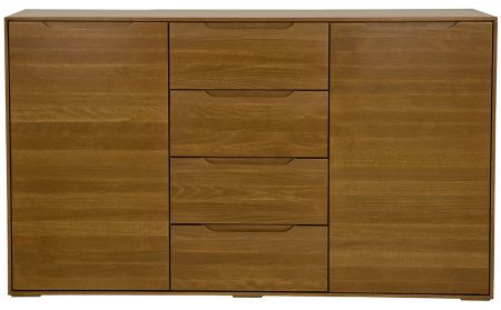 Smontovaná buková komoda se čtyřmi zásuvkami a dvířky Modern KD422 šířka 150 cm