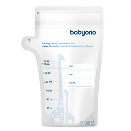 BabyOno Sáčky na uskladnění mateřského mléka 180ml, 30ks