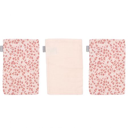 Bebe-Jou Bambusové mušelínové žínky Bébé-Jou Leopard Pink 3ks Barva: růžové