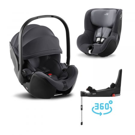 Autosedačka set Baby-Safe 5Z+Flex Base 5Z+Autosedačka Dualfix 3 i-Size, Midnight Grey (Midnight Grey)