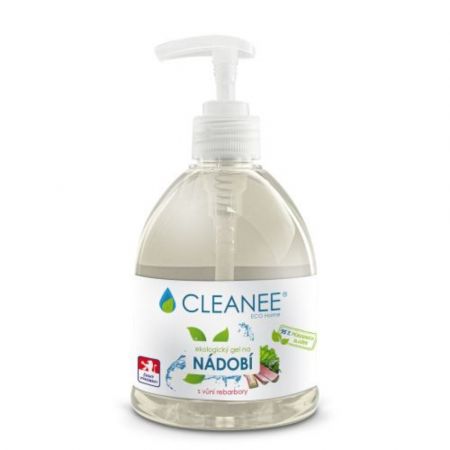 Gel na nádobí s dávkovačem s vůní rebarbory EKO CLEANEE 500ml