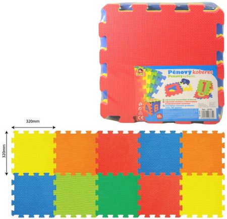 Měkké bloky barevné B 10ks pěnový koberec baby puzzle podložka na zem DS93983320