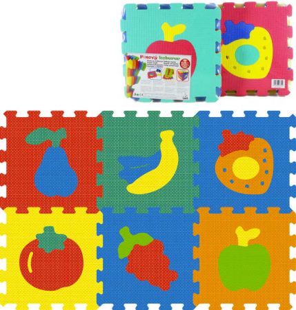 Měkké bloky Ovoce a zelenina 8ks pěnový koberec baby vkládací puzzle DS18458266