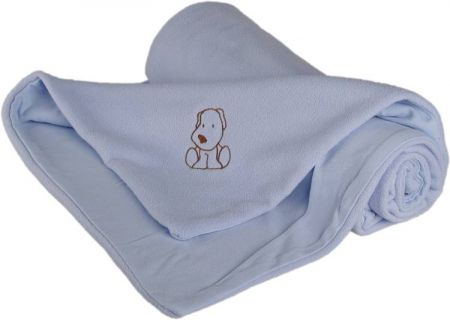 Kaarsgaren Dětská deka modrá s pejskem fleece bavlna