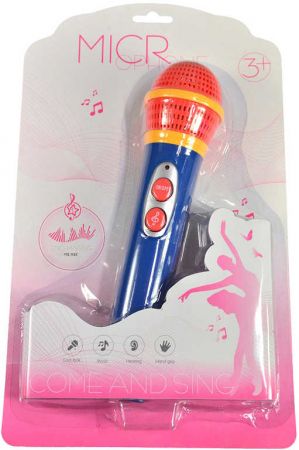 Mikrofon dětský holčičí 23cm na baterie Zvuk plast na kartě DS31459214