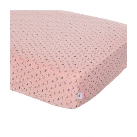 Bebe-Jou Napínací Prostěradlo Bébé-Jou Fabulous Swan, 40x80 Barva: růžové
