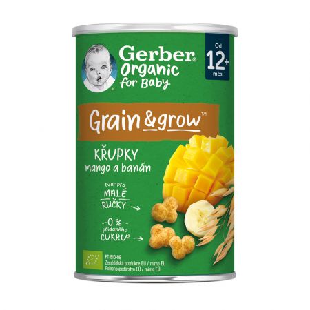 GERBER GERBER Organic křupky s mangem a banánem 35 g