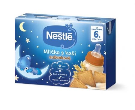 NESTLE NESTLÉ Sušenkové mlíčko s kaší (2x200 ml)