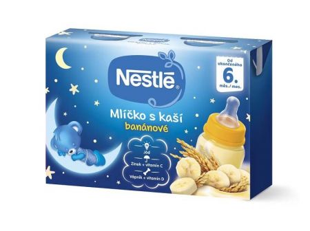 NESTLE NESTLÉ Banánové mlíčko s kaší (2x200 ml)