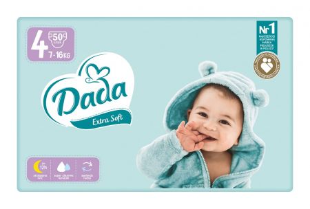 DADA DADA Extra Soft Pleny jednorázové 4 Maxi (7-16 kg) 50 ks