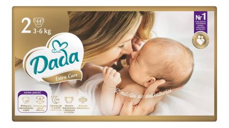 DADA DADA Extra Care Pleny jednorázové 2 Mini (3-6 kg) 44 ks