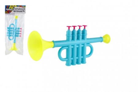 Teddies Trubka/Trumpeta plast 25cm 2 barvy v sáčku