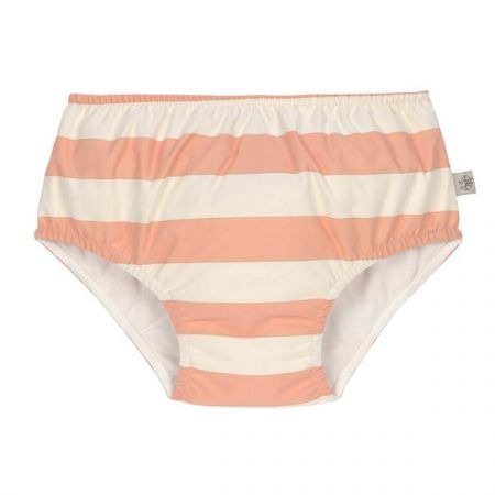 LÄSSIG plavky SWIM DIAPER GIRLS Block Stripes Milky Peach 19-24m