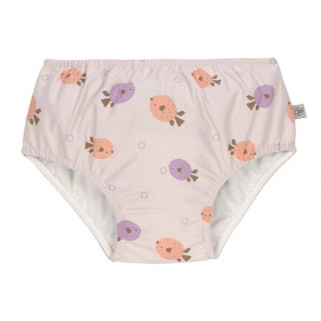 LÄSSIG plavky SWIM DIAPER GIRLS Fish Light Pink 19-24m