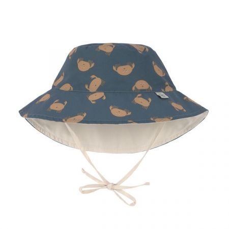 LÄSSIG oboustranný klobouček SUN PROTECTION BUCKET HAT Crabs Blue 19-36m