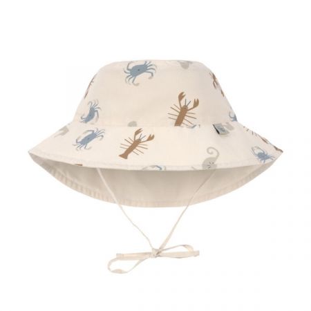 LÄSSIG oboustranný klobouček SUN PROTECTION BUCKET HAT Sea Animals Milky 7-18m