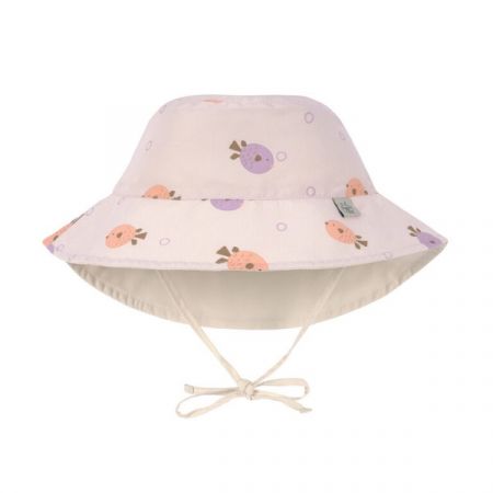 LÄSSIG oboustranný klobouček SUN PROTECTION BUCKET HAT Fish Light Pink 19-36m