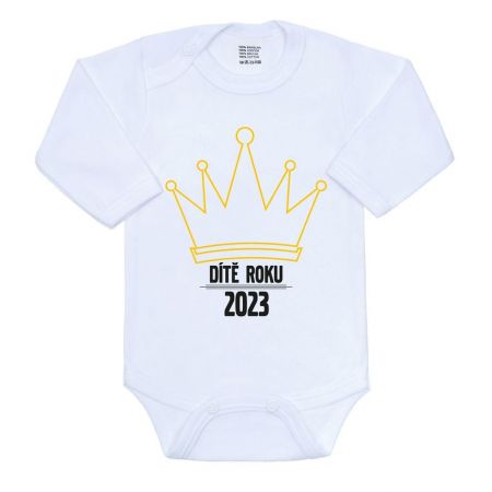 Body s potiskem New Baby Dítě roku 2023 Bílá 86 (12-18m)