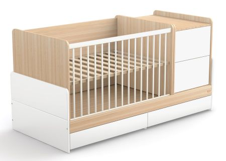 Kombi postýlka Faktum Alda 120 x 70 cm Barva: kombinace bronz a bílé