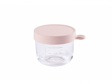 Beaba Kelímek na jídlo skleněný 150ml růžový