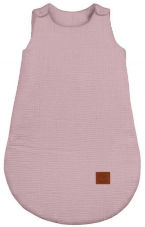 Infantilo Dětský zateplený mušelínový spací pytel Baby soft Sv. růžový