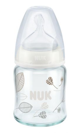 NUK FC+ láhev sklo 120ml,S,V1-S - mix