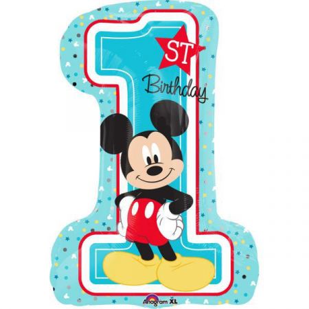 Amscan  Číslice 1 Mickey 48 x 71cm - fóliový balónek