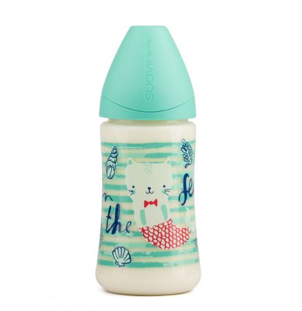 SUAVINEX LÁHEV 270 ml Anatomická savička silikon - MODRÉ MOŘE