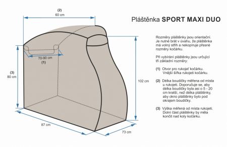 Emitex Pláštěnka na kočárek SPORT MAXI DUO