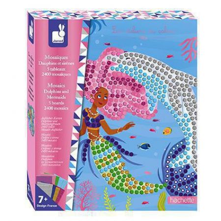 Janod Atelier Mozaika Delfíni a Mořské panny Maxi 7+