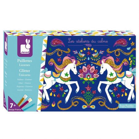 Janod Jednorožec barevný písek se třpytkami Atelier Sada Midi 7+