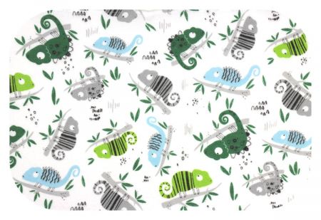 Flanelová plena EgaKids 70x80cm - Chameleon modrý a zelený