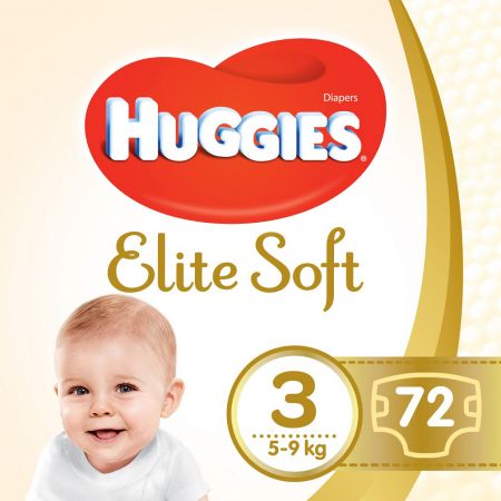 HUGGIES HUGGIES® Elite Soft Pleny jednorázové 3 (5-9 kg) 72 ks