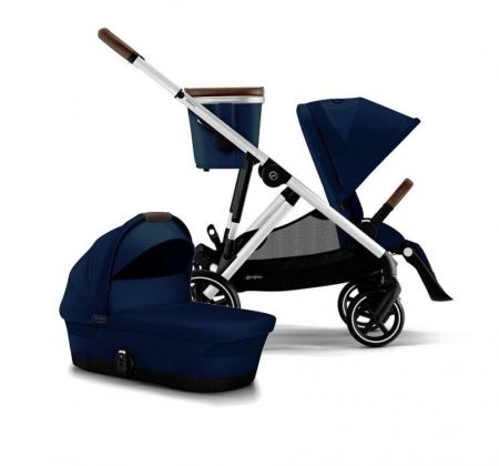 Cybex Gazelle S sourozenecký kočárek-Ocean Blue/Silver Frame