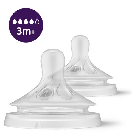 Philips AVENT Philips AVENT Savička Natural Response 4 střední průtok 3m+, 2 ks